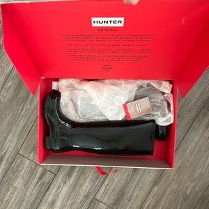 Black Tall Hunter Rain boots
